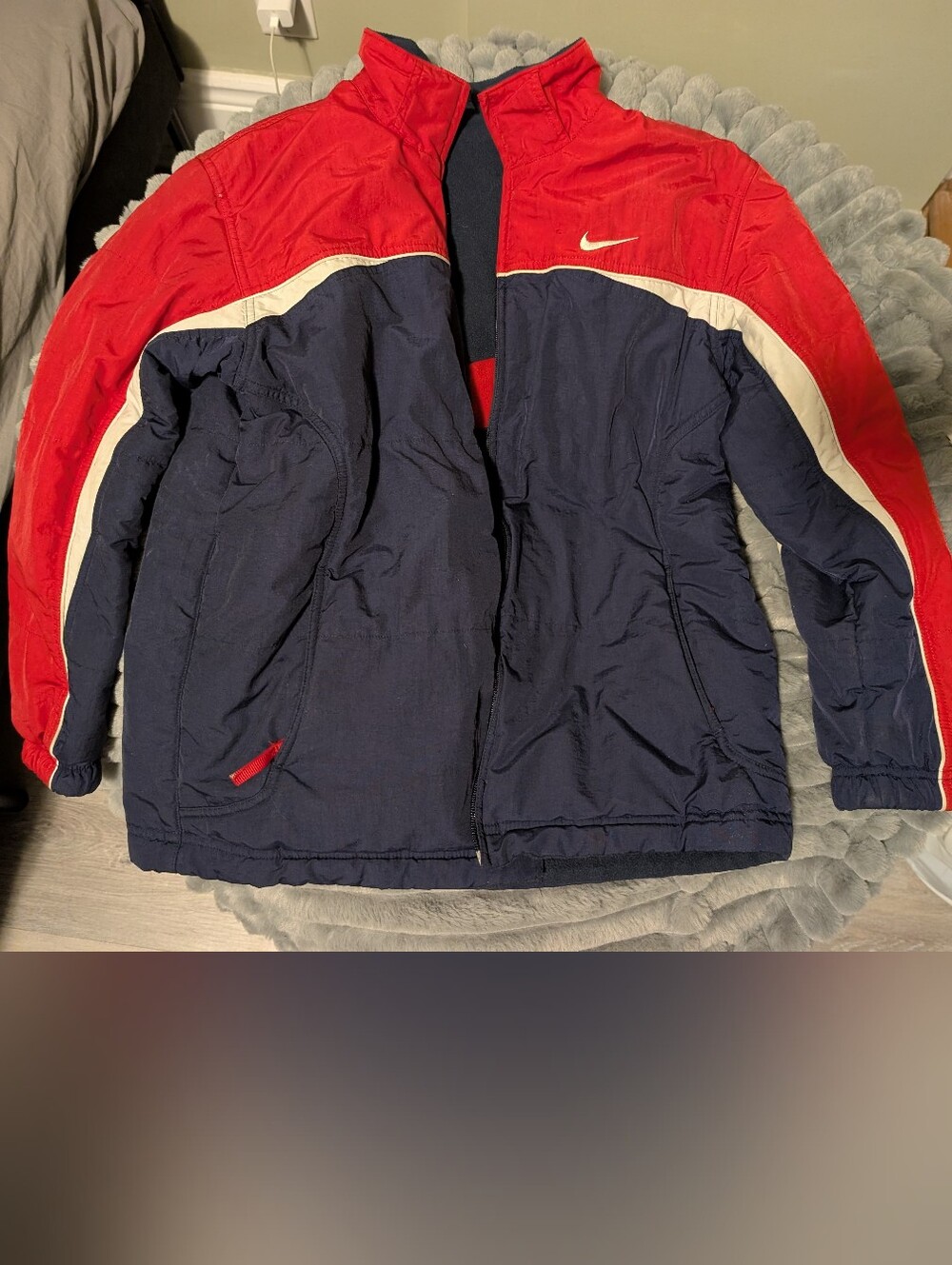 Nike Vintage Reversible Fleece and Track Jacket - see description